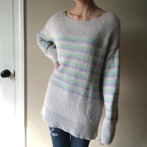 Loft striped pastel sweater